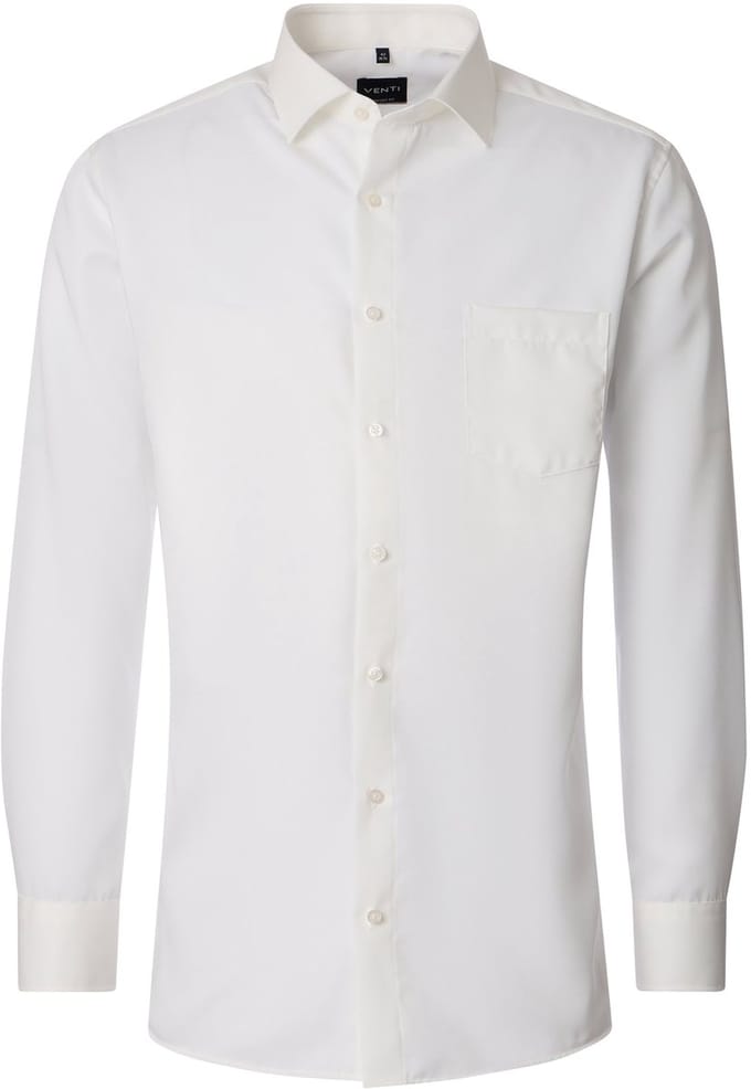 VENTI CASA MODA comfort fit overhemd - twill - offwhite - Strijkvrij - Boordmaat: 46