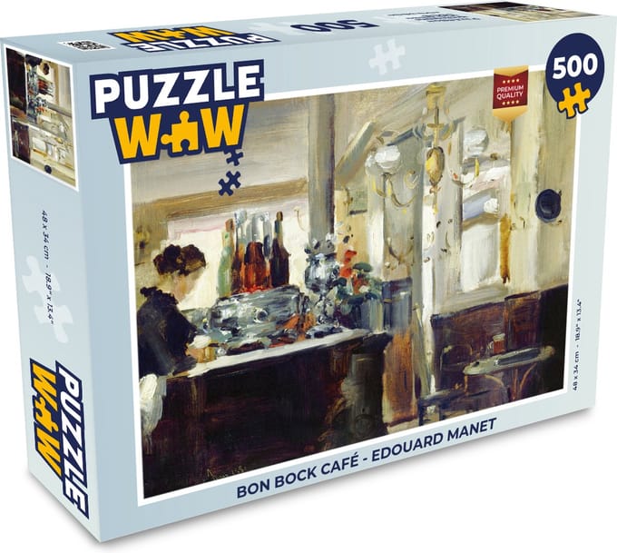 Puzzel Bon Bock Café - Edouard Manet - Legpuzzel - Puzzel 500 stukjes