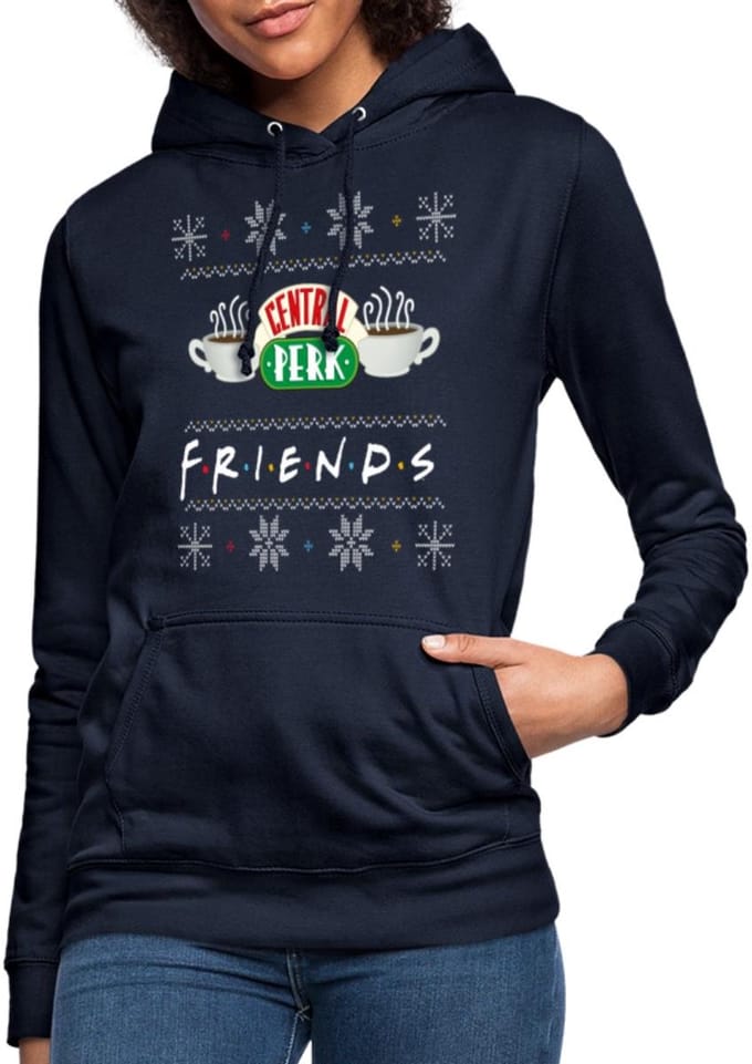 Friends Central Perk Lelijk Kerstmis Hoodie Dames