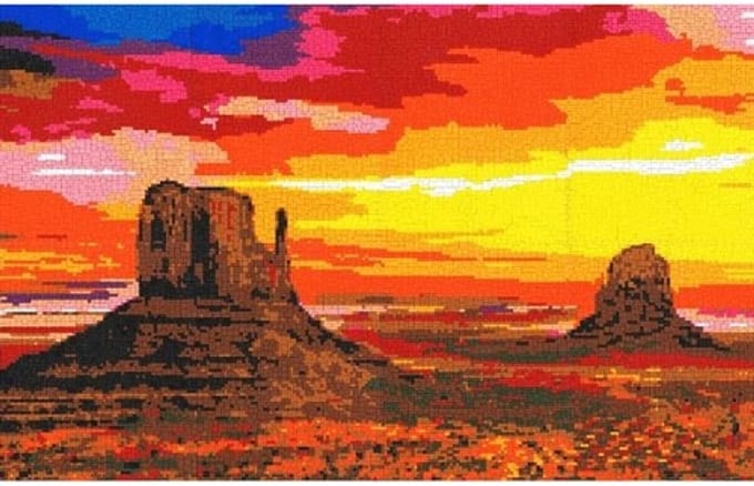 Stickit Zonsopkomst in Arizona, ca. 17.100 steentjes