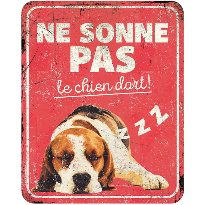 Beagle waarschuwingsbord van D&D Home