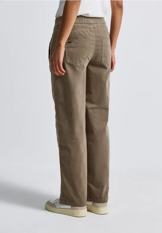 Gewassen look corduroy broek