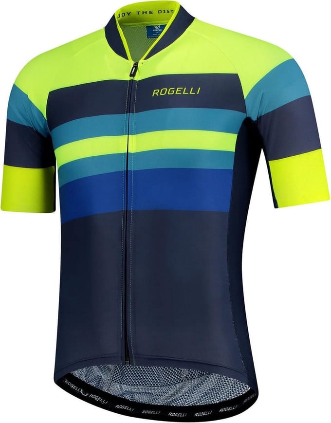 Wielershirt KM Peak Blauw/Fluor