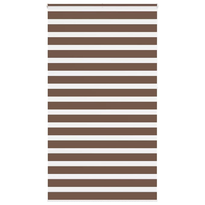 vidaXL - Zebra - rolgordijn - 120x230 - cm - stofbreedte - 115,9cm - polyester - bruin