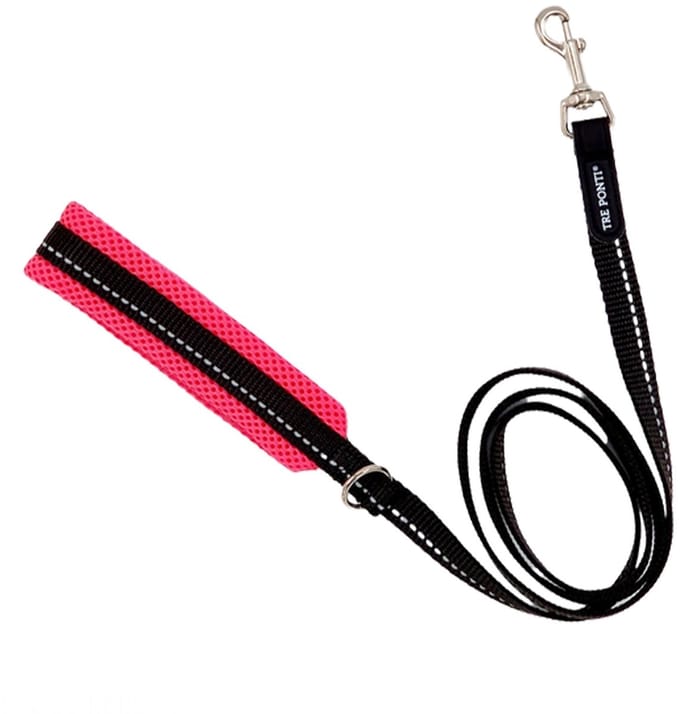 Tre Ponti Hondenriem Nylon met Mesh handvat 180 cm Roze