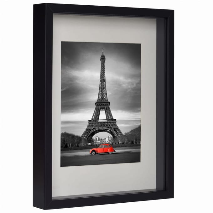 BD ART 016/47 – Shadow Box Fotolijst – 3D Effect – Passe-partout – Plexiglas – Zwart
