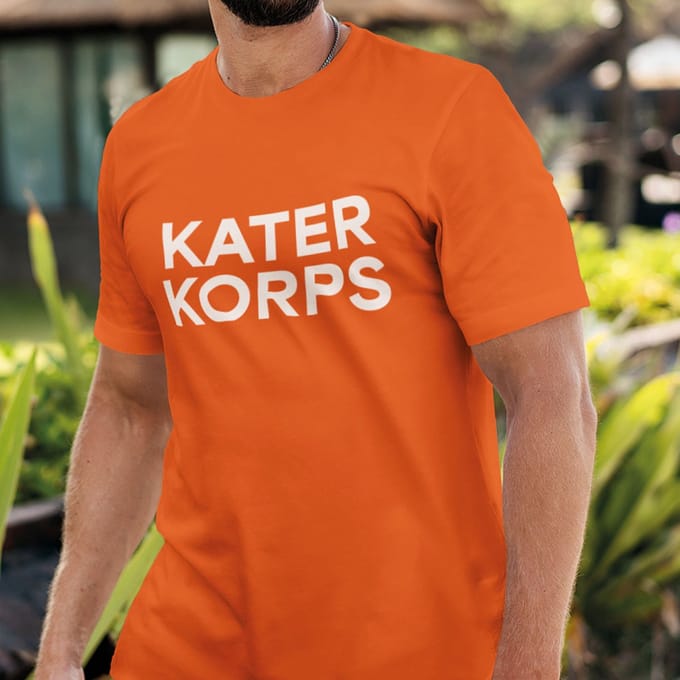 Oranje Koningsdag T-Shirt Kater Korps S