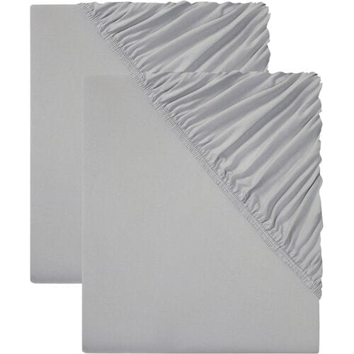 LIVARNO HOME 2 jersey hoeslakens 180-200 x 200 cm (Grijs)