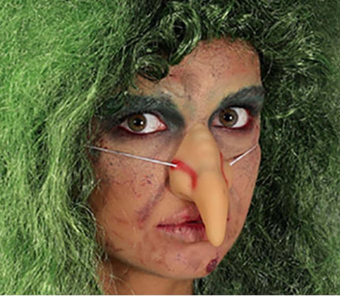 Fiestas Guirca Heksen neus - rubber - met elastiek - heksenneus - Horror/Halloween - verkleedaccessoires