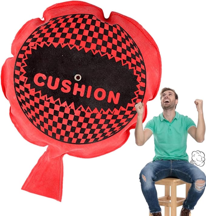 Scheetkussen Opblaasbaar - Grap Kussen - Feest Entertainment - Grappig Geluid - 16 cm Diameter - Willekeurig