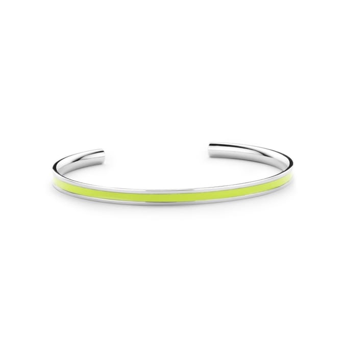 Colori 4 COL0005 Stalen Open Bangle - One-Size (60 X 50 X 4 mm) - Groen
