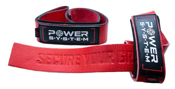 Sangles de levage en cuir Power-system ROUGES
