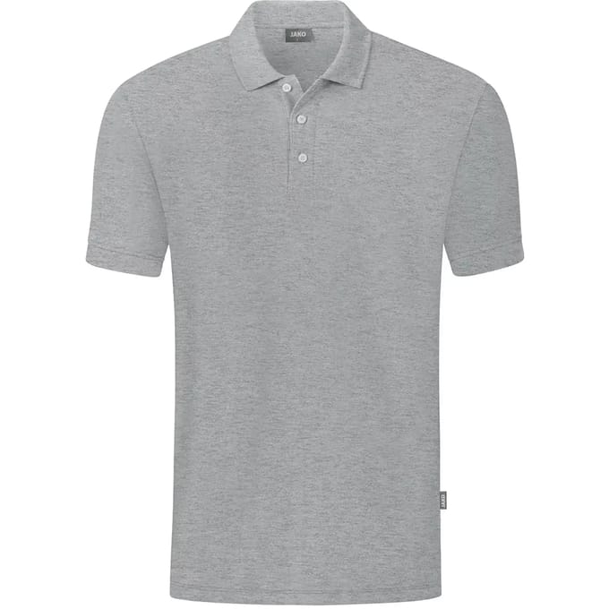 Jako Organic Polo Heren - Lichtgrijs Gemeleerd | Maat: S