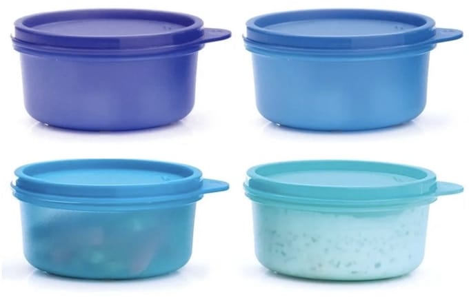 Tupperware koelkast Julchen 200 ml lichtblauw+blauw+donkerblauw Mini Panorama