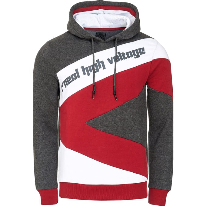 Hoodie met contrasterende kleurblokken