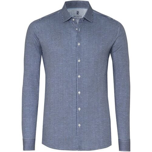 Desoto Overhemd Vertical Stripes Casual Kent Navy / male