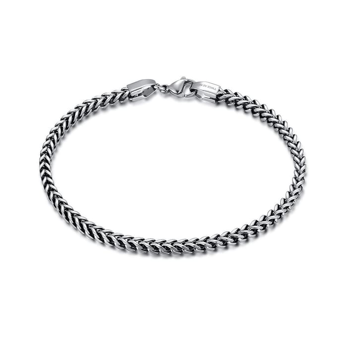 Twice As Nice Armband in edelstaal, kubusvormig gourmet 21cm