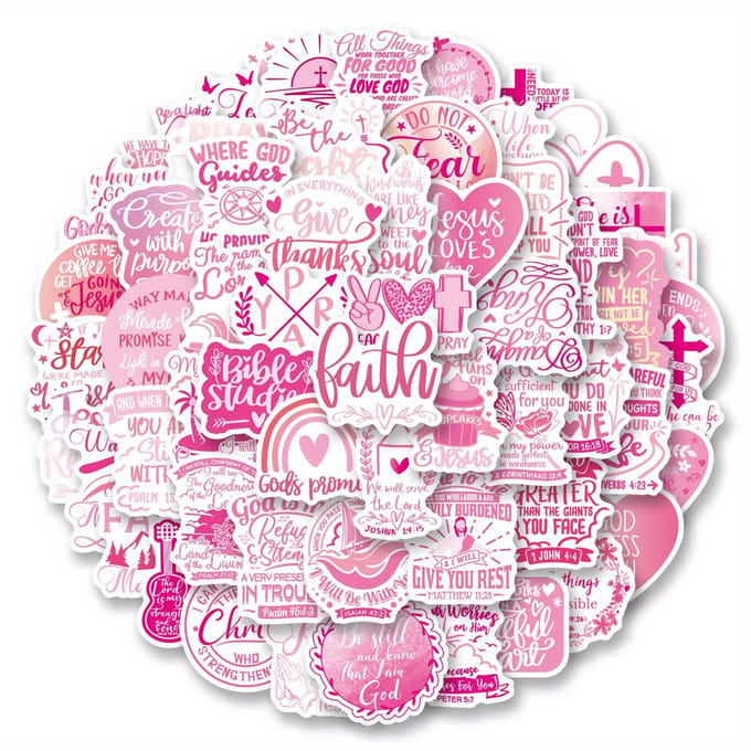 VANDAAG VERZONDEN - Stickers - 62 stuks - Bible Journaling - Christelijk - Bijbel - Bijbeltekst