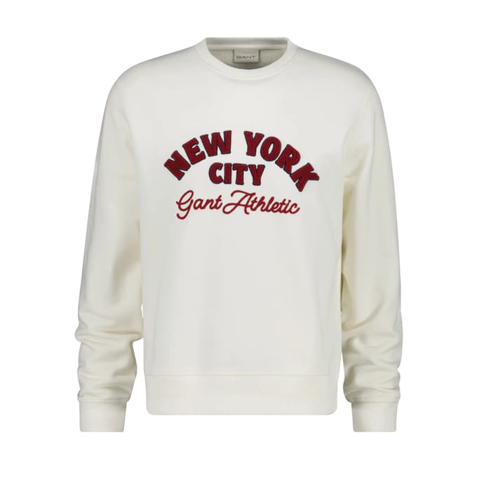Gant Trui Graphic Crew Neck Sweat New York City Cream / male