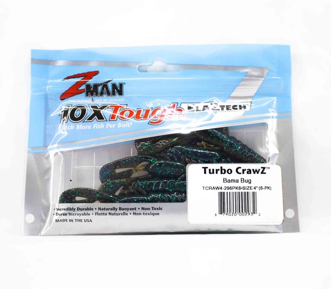 Leurre souple Zman Turbo CrawZ 4 pouces 6/paquet Bama Bug (2932)