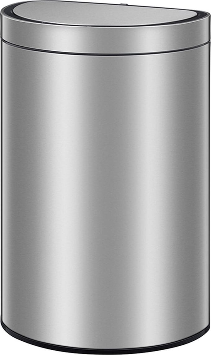 EKO - Mirage Semi-round Sensor Bin 47 liter - Stainless steel - mat RVS - Prullenbak