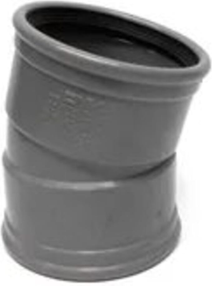 Afvoer pvc manchet - Bocht 15° - 2x mof - 160mm