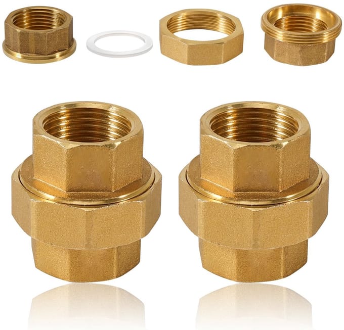 Dailygoods- Schroefverbinding 3/4 inch - Messing - Binnendraad - Afdichtend - Duurzaam - Eenvoudige installatie - Fitting