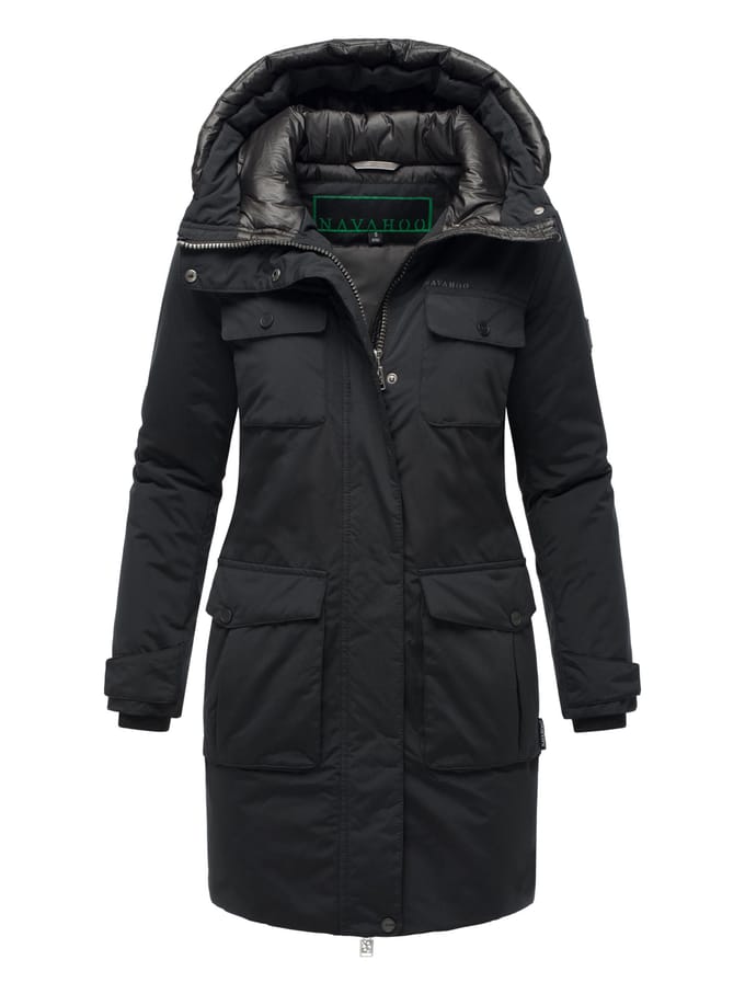 Navahoo Eissturm dames wintermantel met capuchon en fleecevoering