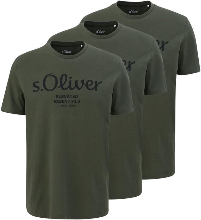 s.Oliver Heren t-shirt 3 pack Basic