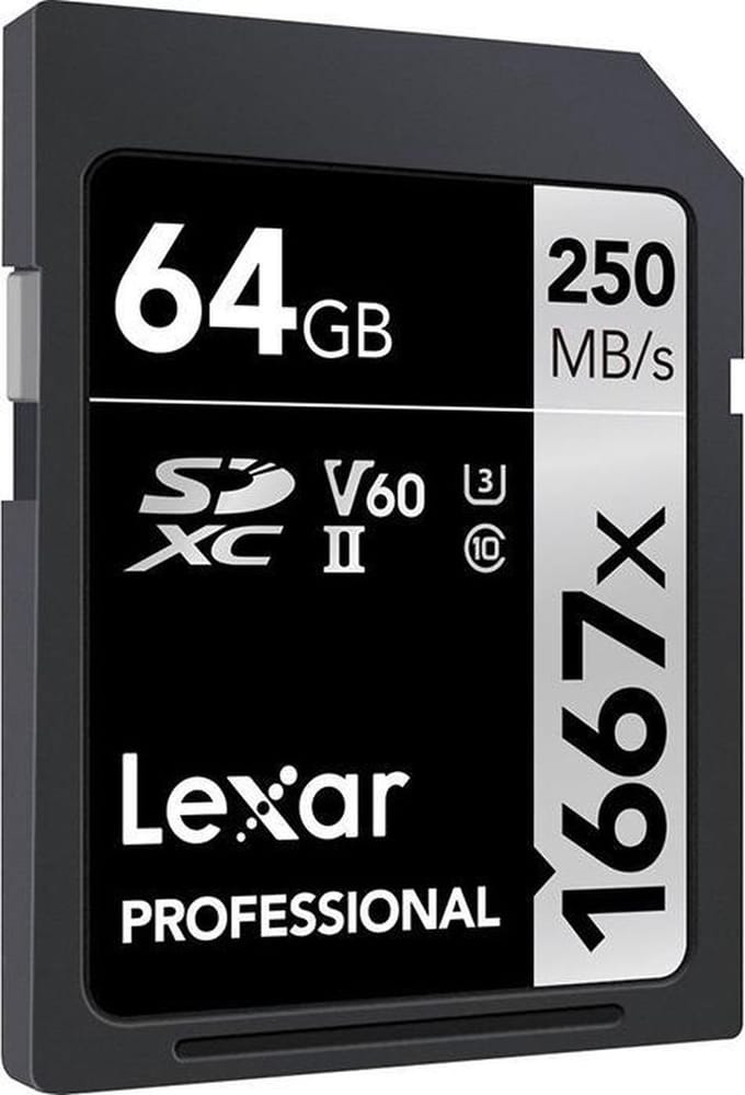 Lexar SDXC 64GB Professional 1667x / 250 Mb/s UHS-II