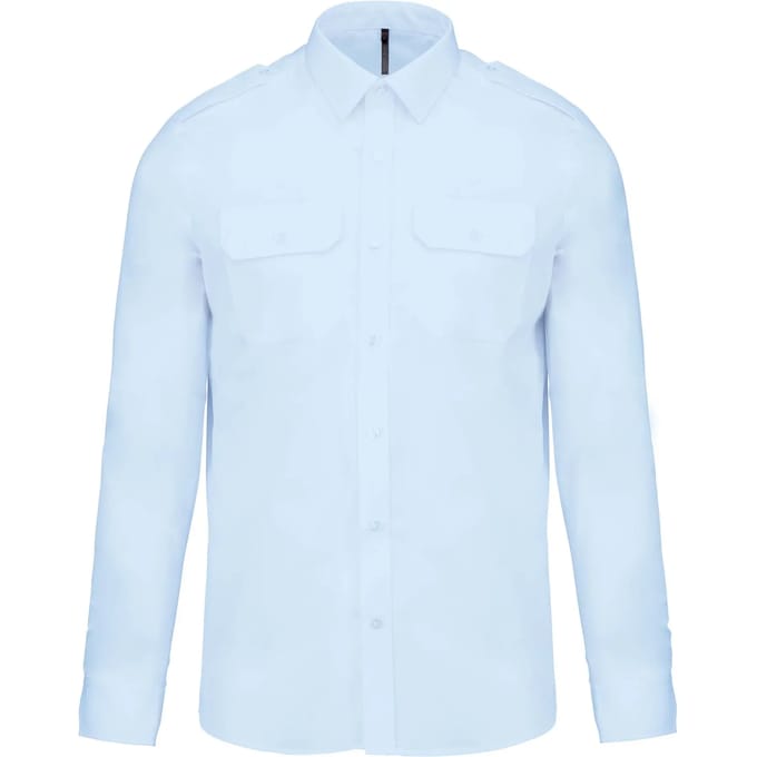 Kariban Herenpilootoverhemd lange mouwen K505 - sky blue - L