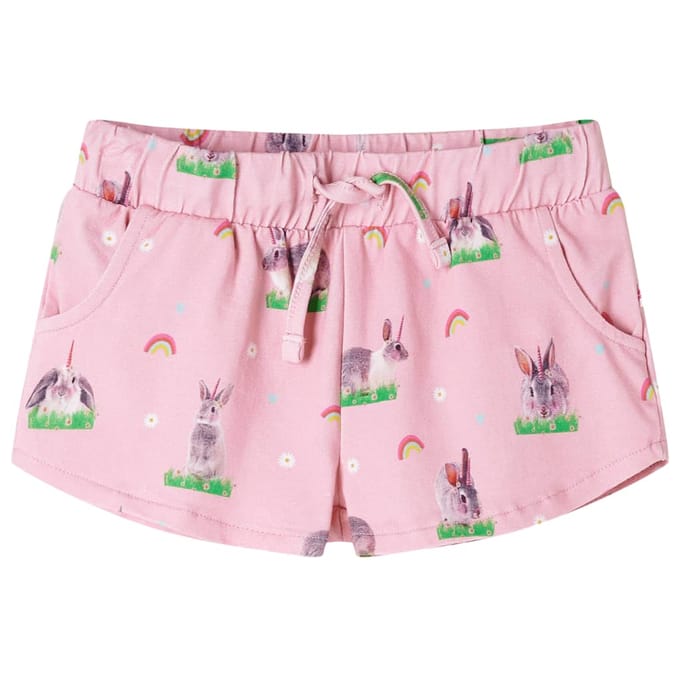 vidaXL Kindershorts met trekkoord 128 lichtroze