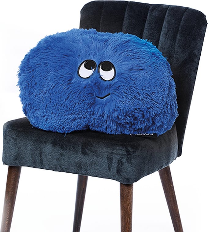 Kussen - Flauschn - Knuffelkussen - Groot - Buddyflauschn - True Blue - Ø 50cm - Wasbaar 40ºC -