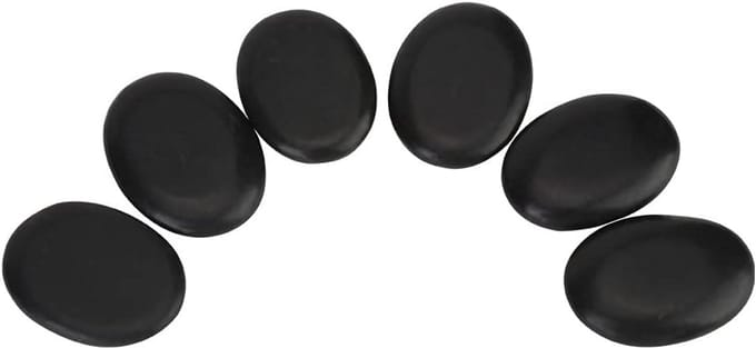 12-Delige Set Basalt Massage Stenen voor Warme Ontspanning en Wellness