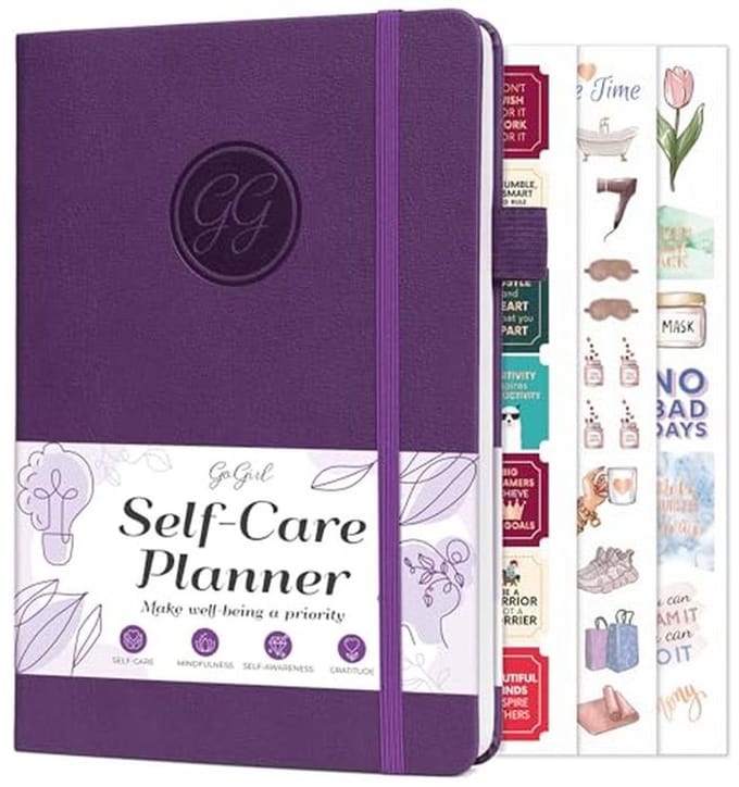 Zelfzorg Journal - Compact Paars (13,5 cm x 19,6 cm) - Verbeter je welzijn