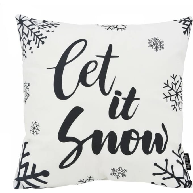 Gek op kussens! Sierkussen zwart-wit kerst #4 | 45 x 45 cm | katoen/polyester