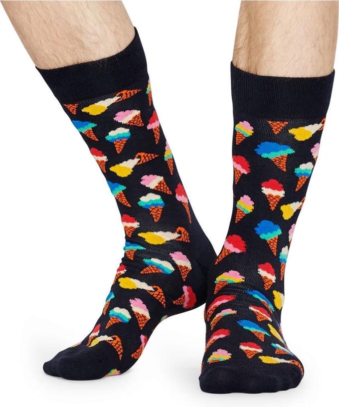 Happy Socks - Ice Cream - Donkerblauw Multi -  Unisex - Maat 36-40