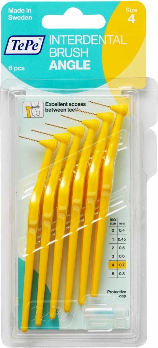 TePe Angle Interdentale Ragers Geel ISO maat 5  – 0,7 mm (6 stuks)