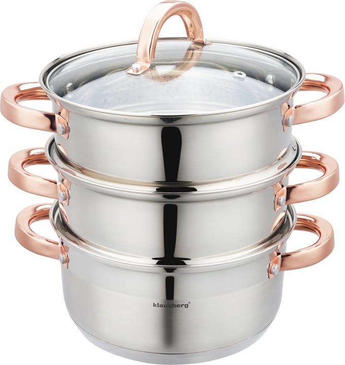 Klausberg 7729 - stoompan - 4 delig - 20 cm - rvs - alle warmtebronnen
