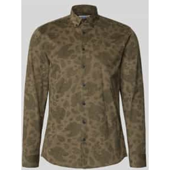 Regular fit vrijetijdsoverhemd van fijn corduroy met button-downkraag