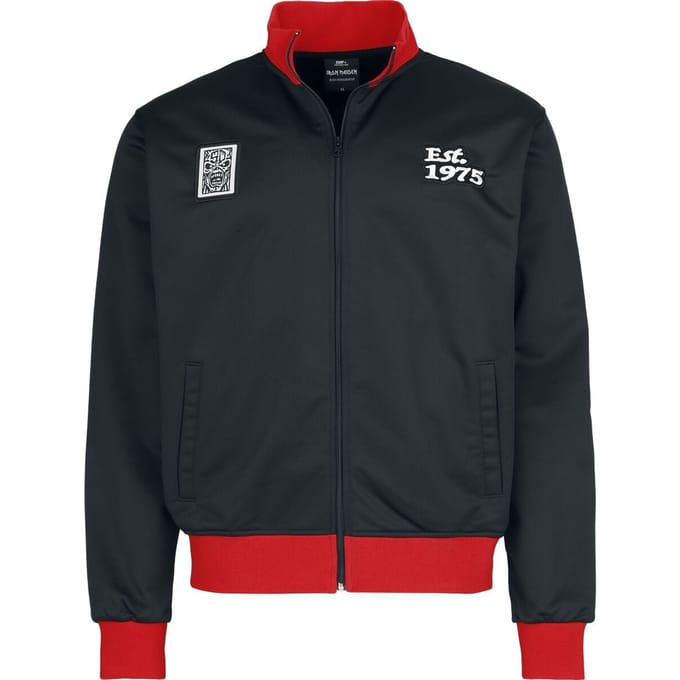 Iron Maiden Trainingsjas - Soccer Trackjacket - S tot 5XL - voor Mannen - zwart-rood