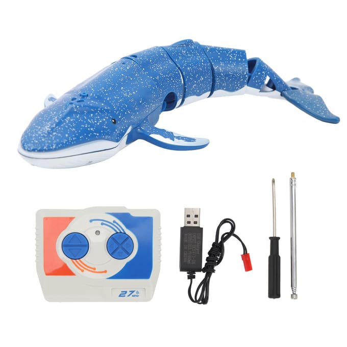 2.4G Afstandsbediening Walvis Mini Elektrisch Simulatie Duikspeelgoed Buitenzwembad Speelgoed Blauw blauw