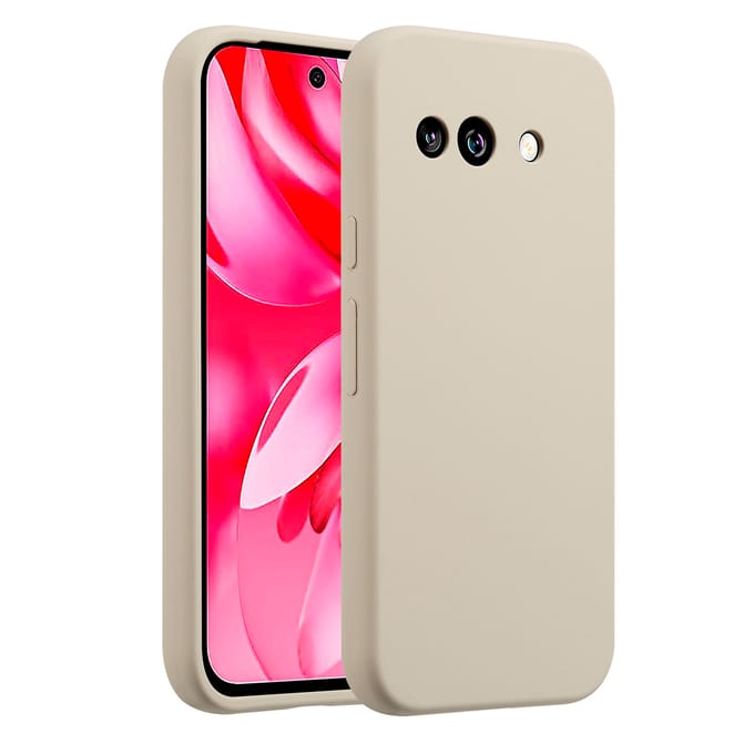 Accezz Hoesje - Geschikt voor Google Pixel 9a - Liquid Silicone Backcover - Stone