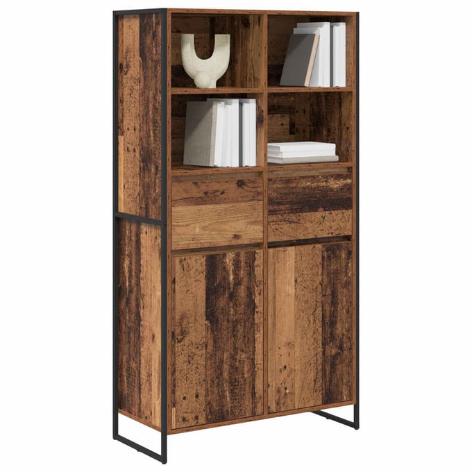 vidaXL - Dressoir - Oud - Hout - 81 - x - 36 - x - 150.5 - cm - Bewerkt - hout