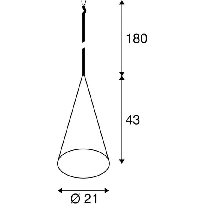 SLV hanglamp Magico, Ø 21 cm, matzwart, metaal