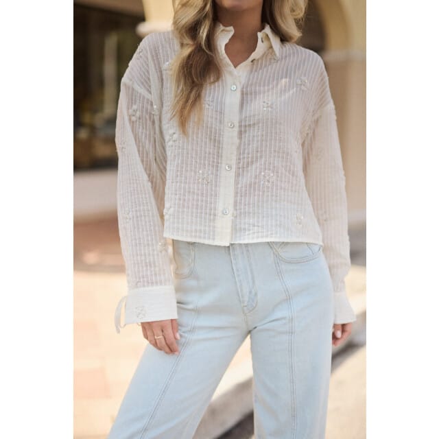 Nukus Nks02200 17 bailey blouse beads off white