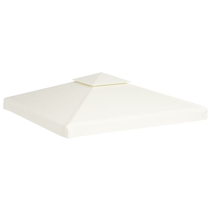 vidaXL - Vervangend - tentdoek - prieel - 310 - g/m² - 3x3 - m - crèmewit