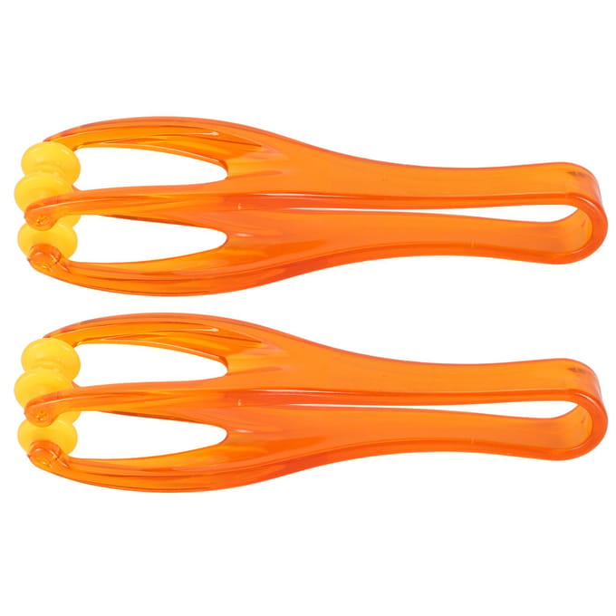 2 stuks Vingerroller Acupressuur Vingermassager Handgewrichtroller Pijnverlichting Handheld Massage orange