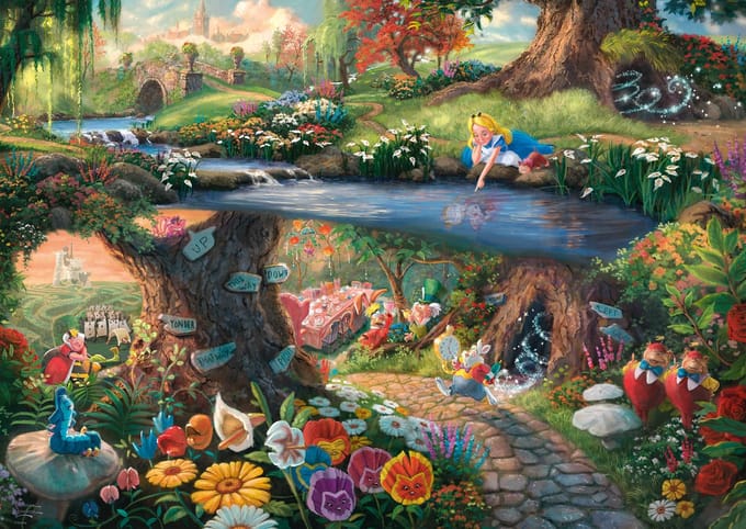 Schmidt Puzzel - Thomas Kinkade: Disney Alice in Wonderland