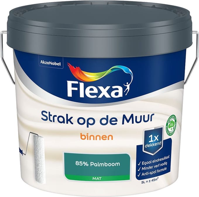 Flexa - Strak Op De Muur Binnen Mat - 85% Palmboom - Mengverf - 5 L